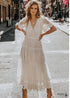 Boho V-neck Short-sleeved Lace Dress